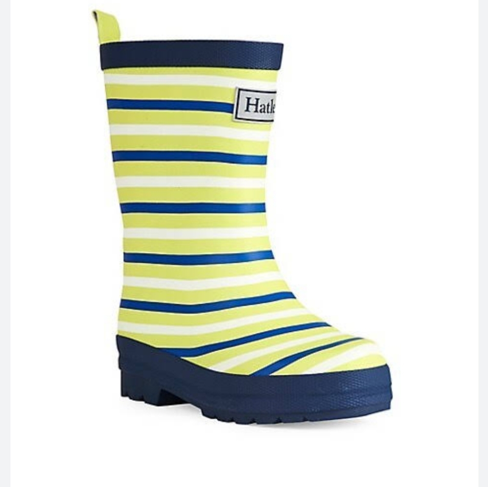 Hatley Kid's Striped Waterproof Rubber Rain Boots